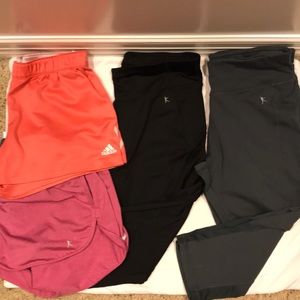 Assorted Workout bottoms bundle 4 items, sz small